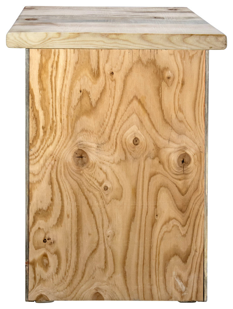 Big Sky Collection Rugged Sawn One Drawer Nightstand, Natural, 25"H