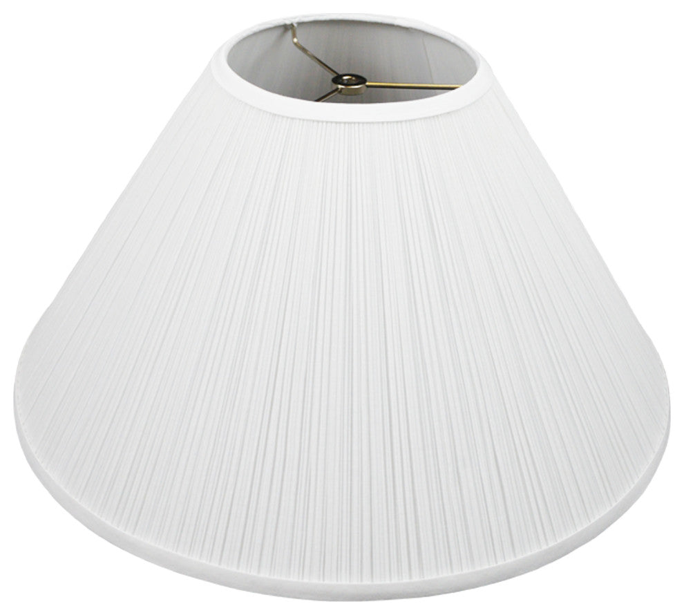 FenchelShades Round Lampshade 7"x20"x12", Pleated Mushroom White