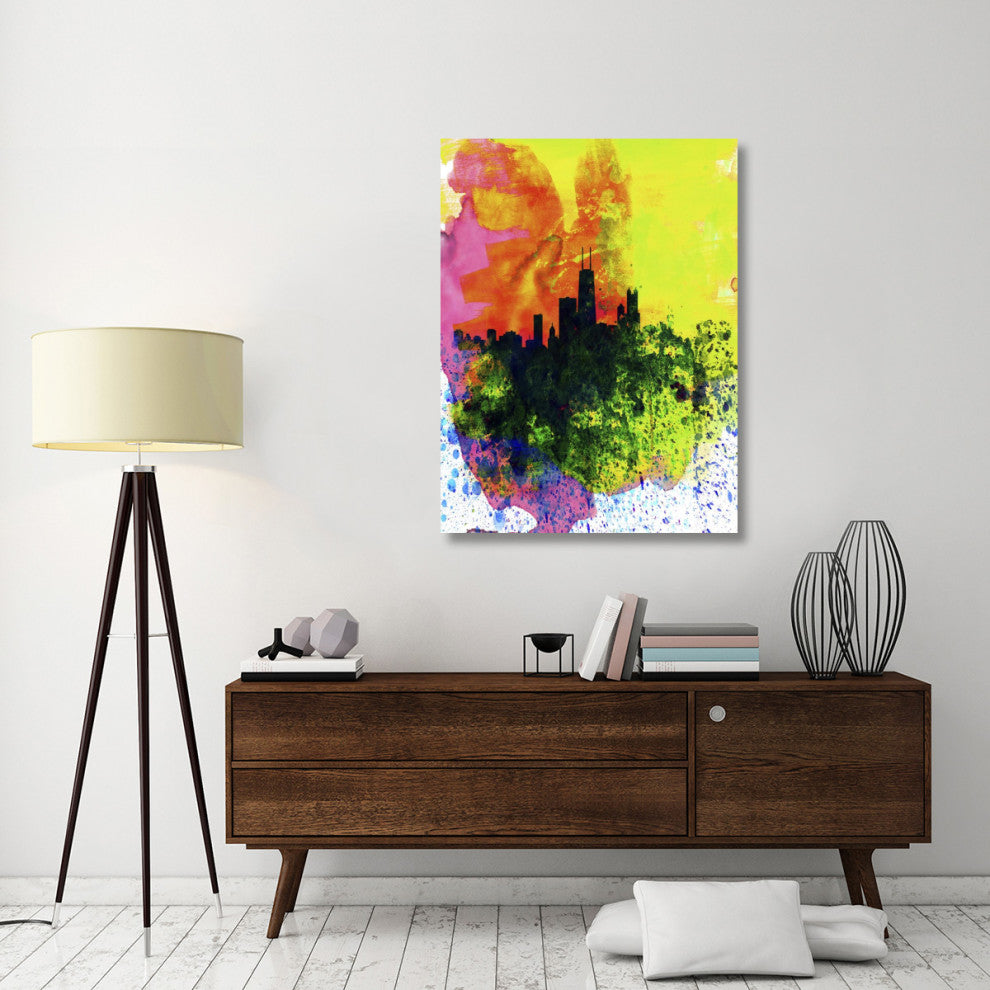 "Chicago Watercolor Skyline" Fine Art Print