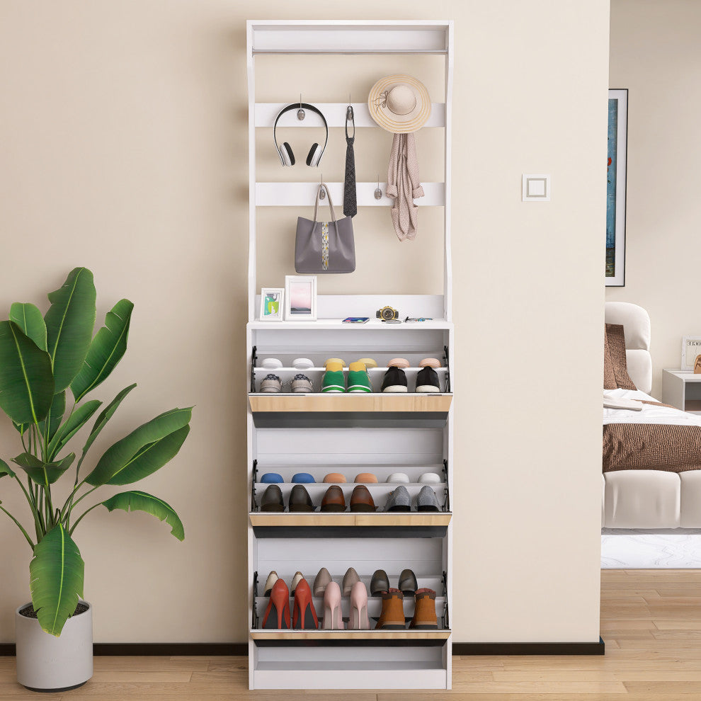 Gewnee Mirror Shoe Rack Organizer Store Ample Shoes