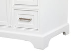 Amber Single Bathroom Vanity, Blue, White, 32"