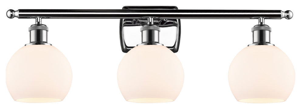 Innovations 516-3W-PC-G121-6-LED 3 Light Bath Vanity Light, Polished Chrome