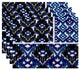 18"x14" Free Spirit, Geometric Print Placemat, Navy Blue, Set of 4
