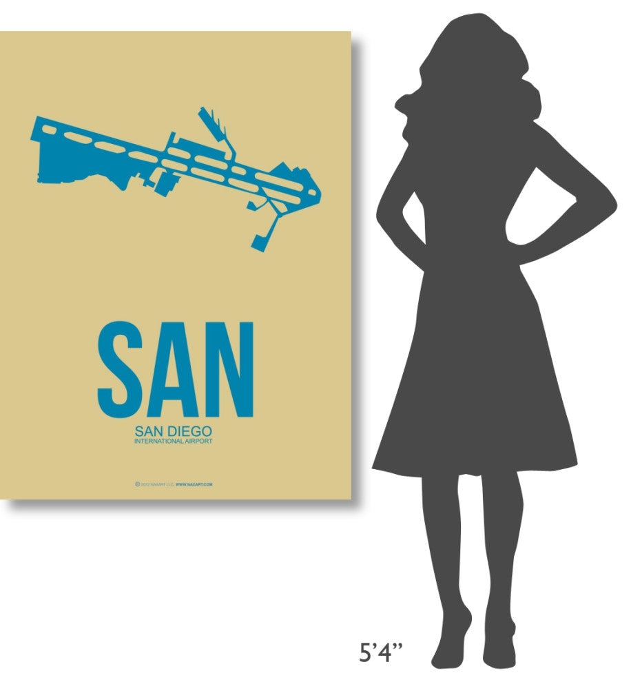 "SAN San Diego Poster 3" Fine Art Print