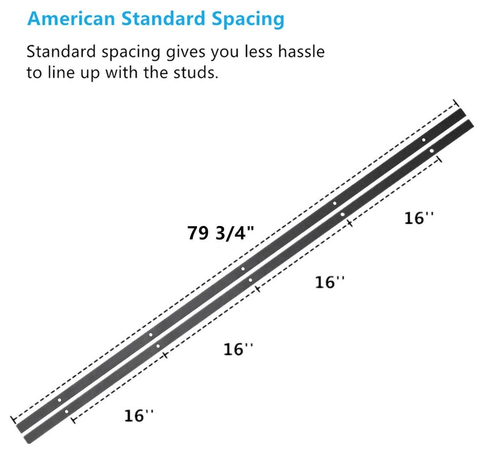 Vancleef Hardware Sliding Barn Door Hardware, U Bracket Bypass, Straight Design,