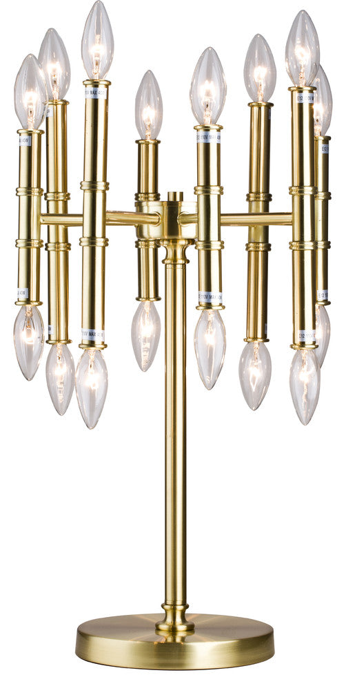 Gold Bamboo Pipe Table Lamp