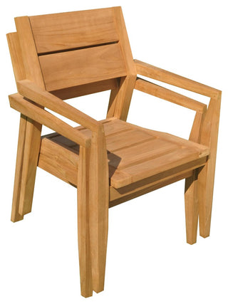 11-Piece Outdoor Teak Dining Set: 122" Rectangle Table 10 Celo Stacking Chairs