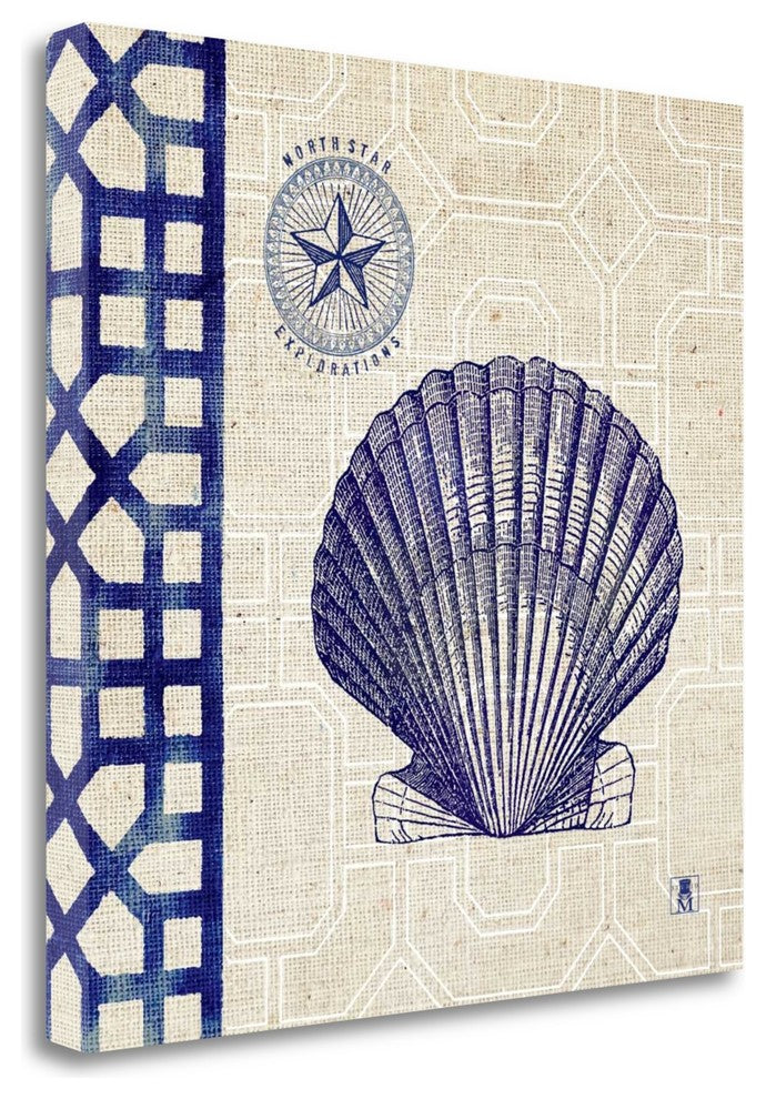 "Sea Shore Square III" By Studio Mousseau, Giclee Print on Gallery Wrap Canvas