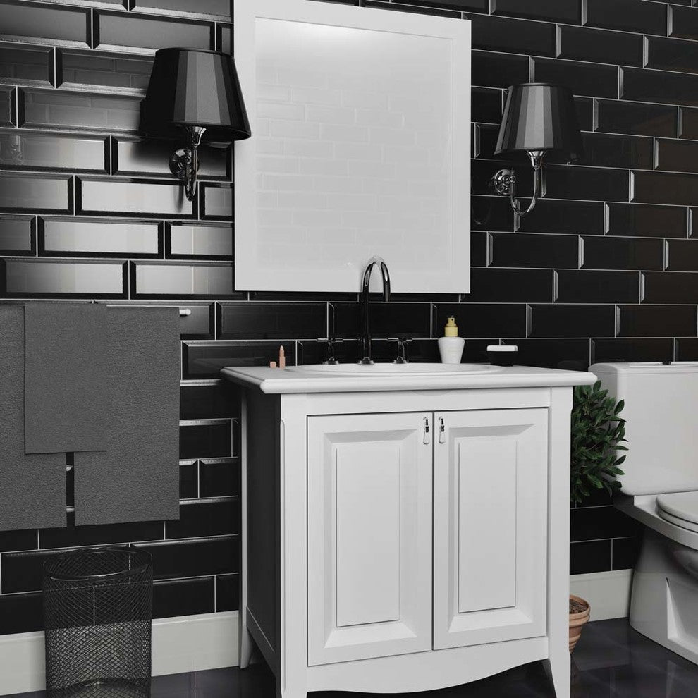 Santorini Loft Nero Ceramic Wall Tile