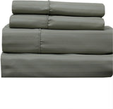 650 TC Stripe Split California King Sheet Set, Gray