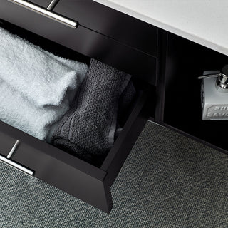 48" Espresso Wall Hung Undermount Sink Bathroom Vanity w/ Medicine Cabinet