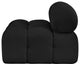 Ames Boucle Fabric Modular Chair, Black, Armless Chair