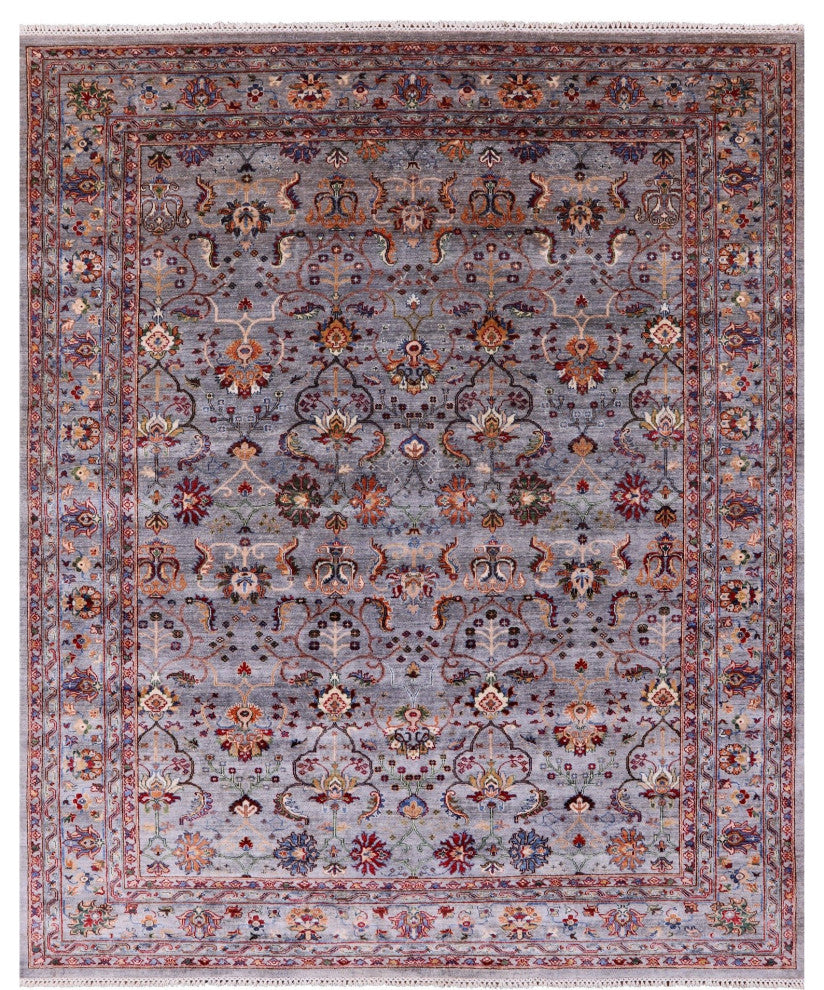 8' 1" X 9' 8" Hand Knotted Persian Tabriz Wool Rug - Q12908