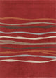 Modern Stripe Carpet Oriental Wool Traditional Turkish Area Rug, Red, 9'1"x6'7
