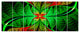 Fractal Green Leaf Design, Abstract Canvas Art Print, 83"x32", 7 Panels