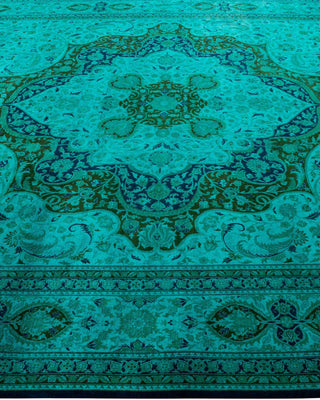 Fine Vibrance, One-of-a-Kind Hand-Knotted Area Rug Green, 9'2"x12'3"
