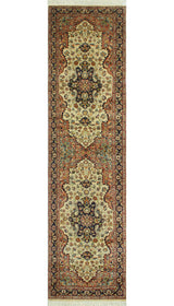 Pak-Persian Fikri Ivory/Navy Runner, 2'1x8'11