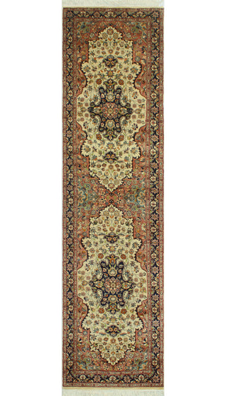 Pak-Persian Fikri Ivory/Navy Runner, 2'1x8'11