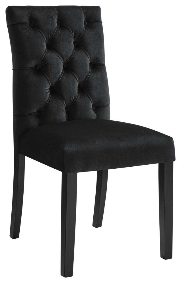 Duchess Performance Velvet Dining Chairs, Set of 2, Black