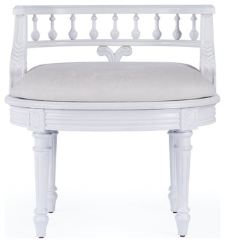Butler Hathaway Vanity Seat, Cottage White