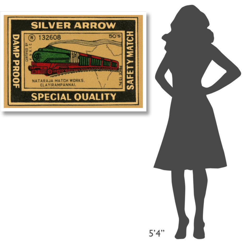 "Silver Arrow Safety Matches" Digital Paper Print by Phillumenart, 42"x29"
