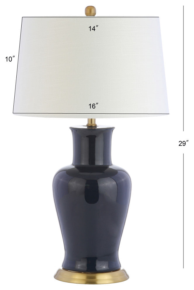 Julian 29" Ceramic Table Lamp, Navy
