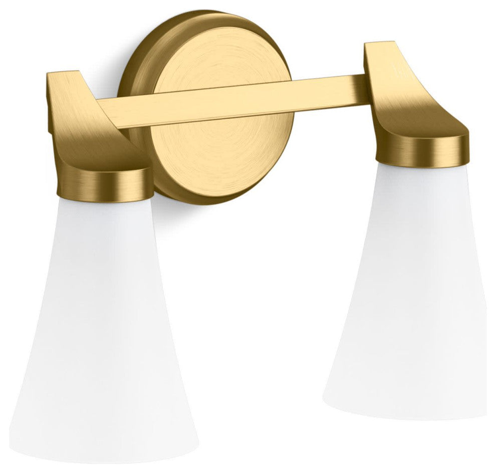 Kohler Lighting 26847-SC02 Simplice 2 Light 14"W Vanity Light - Brushed Moderne