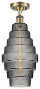 Innovations 516-1C-AB-G673-8-LED 1 Light Semi-Flush Mount, Antique Brass