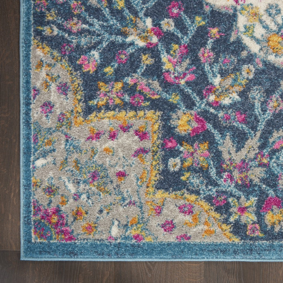 5' X 7' Teal Blue Power Loom Area Rug