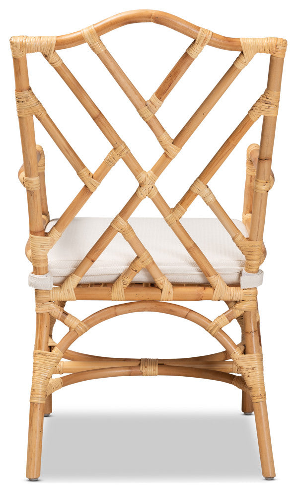 Baxton Studio Delta Modern and Contemporary Natural Finished Rattan Armchair