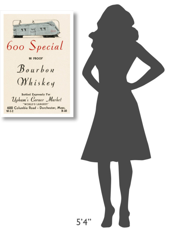 "600 Special Bourbon Whiskey" Paper Print by Vintage Booze Labels, 22"x32"