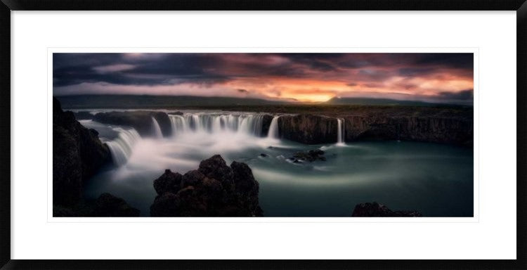"Fire And Water" Framed Digital Print by Stefan Mitterwallner, 38x19"
