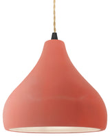 Radiance Medium Droplet 1-Pendant, Gloss Blush/Matte Black Metal, LED