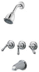 Pfister 3-Handle Tub and Shower Trim Kit Metal Lever Handles, Polished Chrome