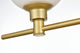 2 Light Brass And Frosted White Bath Sconce