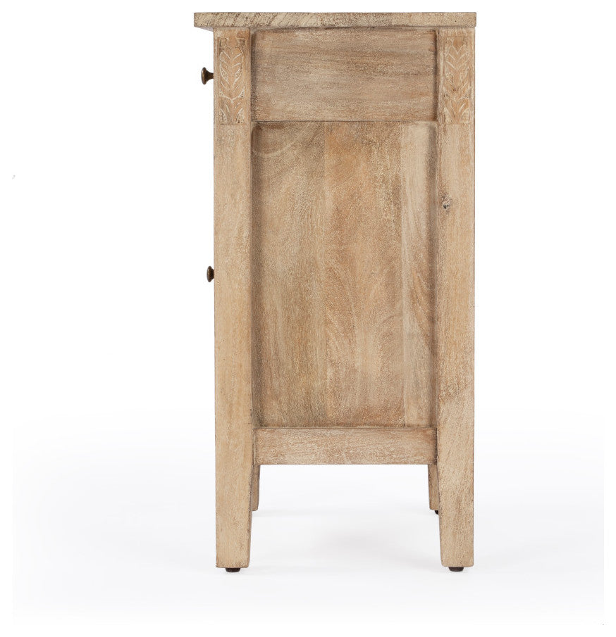 Switra 1-Door 1-Drawer End Table, Light Brown