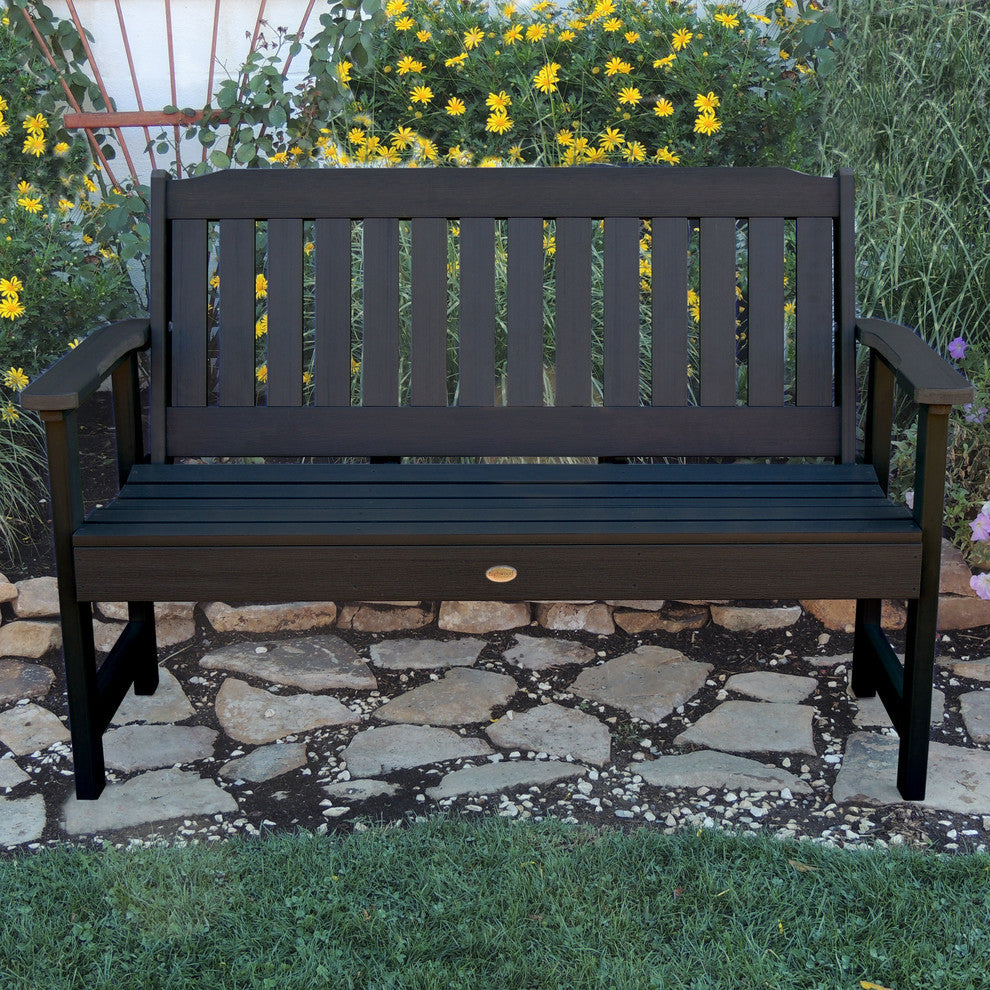 Lehigh Garden Bench, Black, 4'