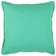 Aqua Solid Color Flange Edge Throw Pillow