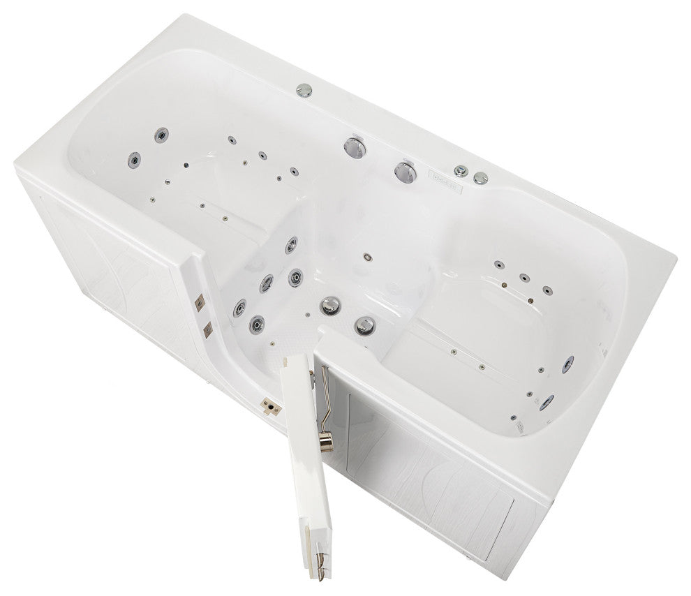Ella Big4Two 36"x80" Hydro+Air Massage+Foot Massage Acrylic Two Seat Walk-In Tub