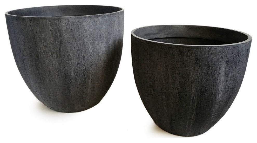 Charcoal Composite Planter Pot Large