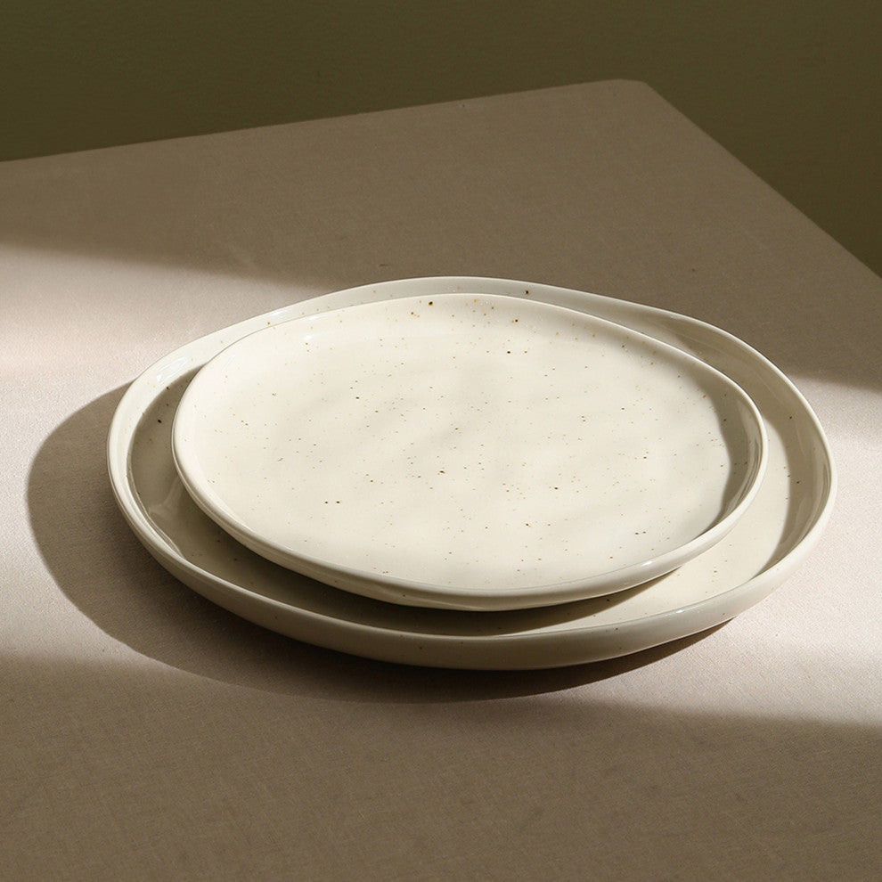 Stone Lain Mirella Stoneware Salad Plate Set of 4, Beige