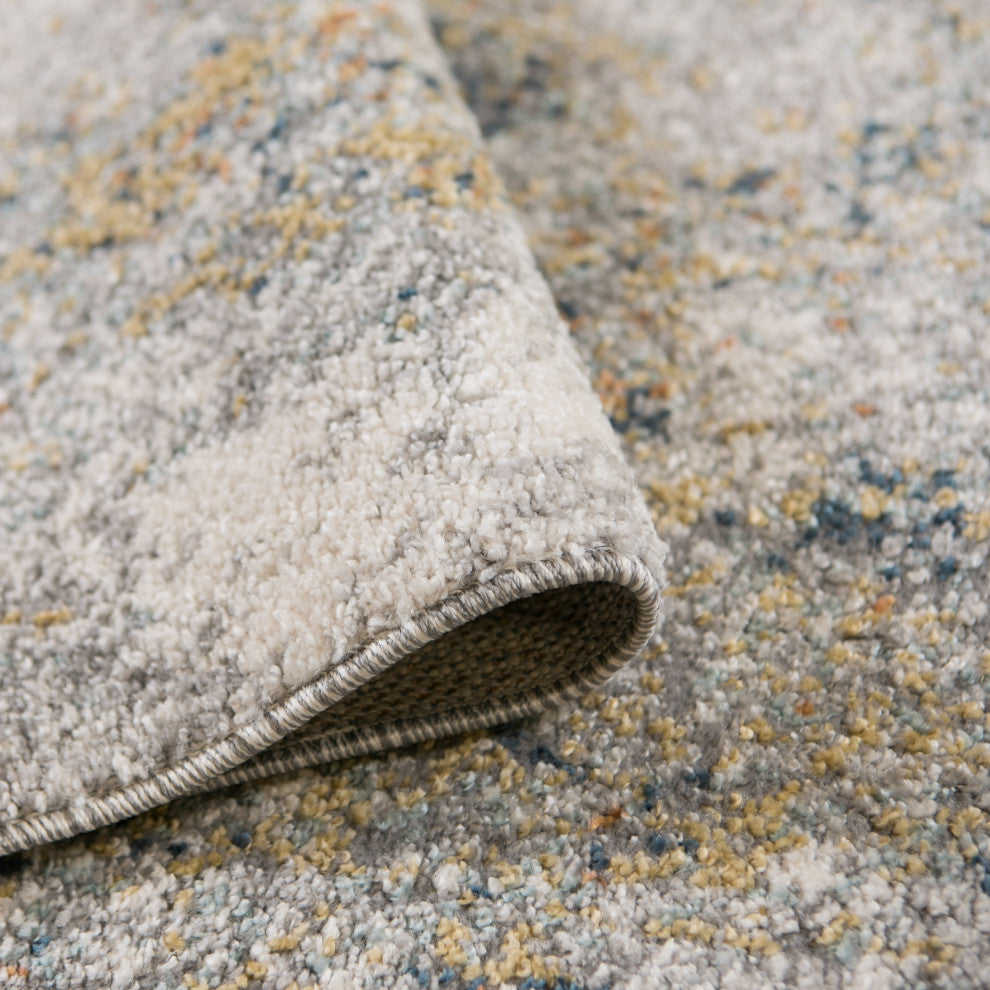 Yasmin Acy Area Rug, Yellow, 9' x 13', Abstract