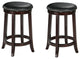15"x15"x24", Espresso Swivel Counter Height Stool, Set of 2