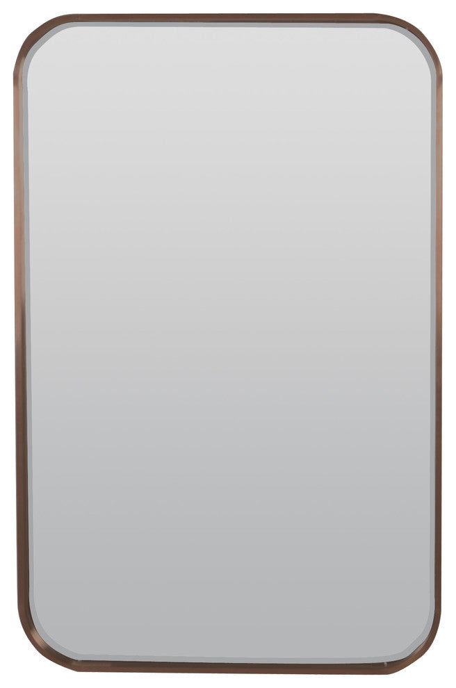 Curve Decorative Mirror, Brushed Chrome, 30"x36"