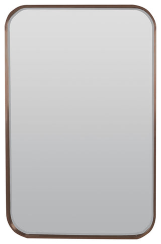Curve Decorative Mirror, Brushed Chrome, 30"x36"
