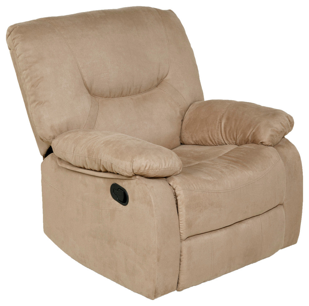 Relaxzen Microfiber Rocker Recliner, Beige