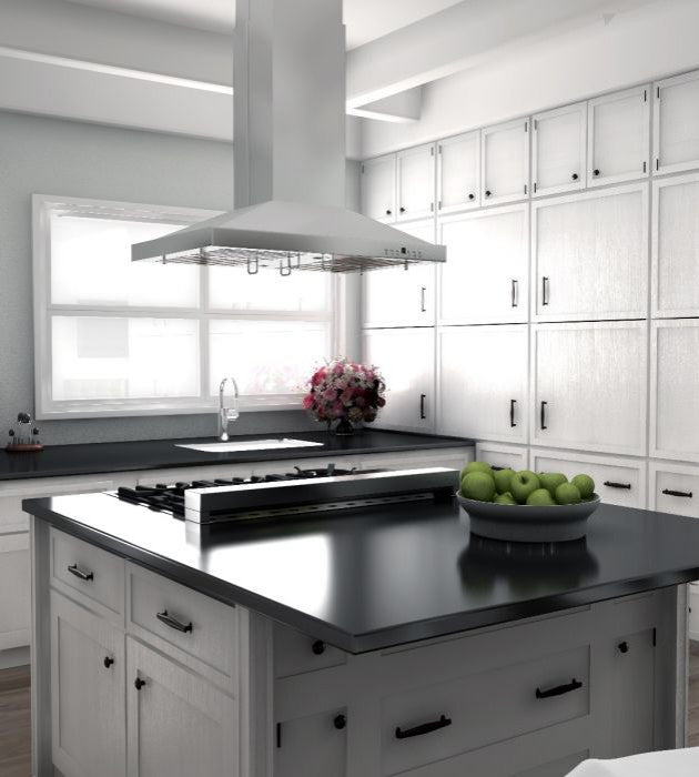 ZLINE 42" Ducted Island Mount Range Hood with Remote Blower in Stainless Steel