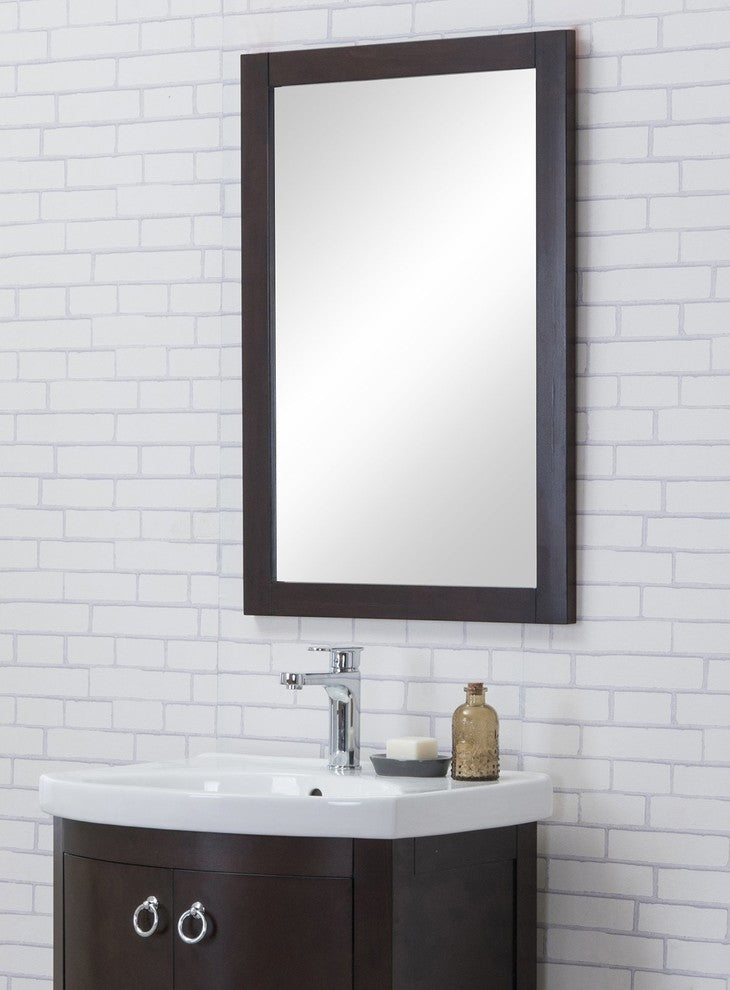 Elegant Decor Vm2005 Aqua Mirror, Dark Walnut