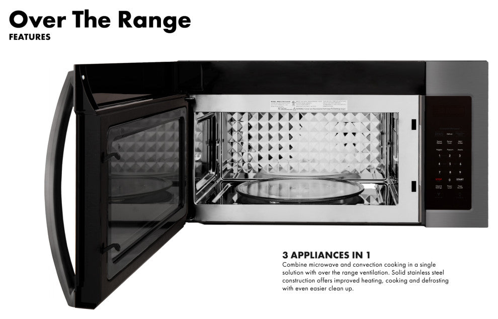 ZLINE Over the Range Convection Microwave Oven in Black Stainless Steel