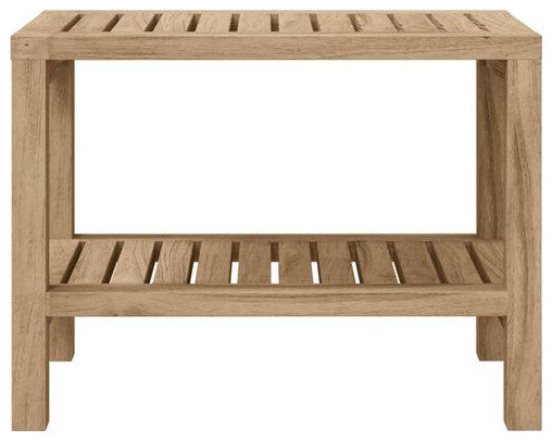 vidaXL Bathroom Side Table Teak Solid teak wood 23.6 x 11.8 x 17.7 in